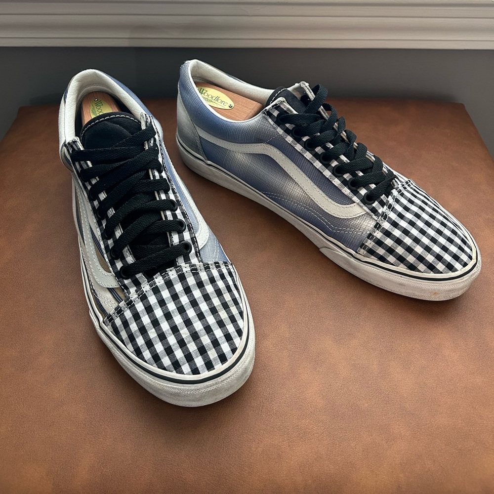 Men’s Vans Old Skool Sneakers Multi Pattern(Tan, Blue, White, Black)